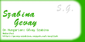 szabina gevay business card